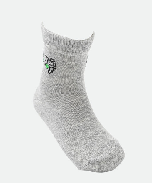 Kit 3 Meias Infantil Estampa Vídeo Game Marisa Preto