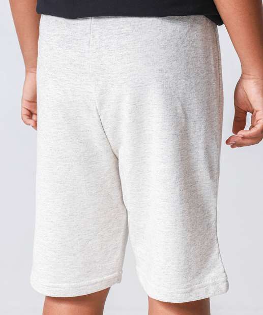 Bermuda Juvenil Moletom Mescla Marisa Tam 10 a 16 Cinza