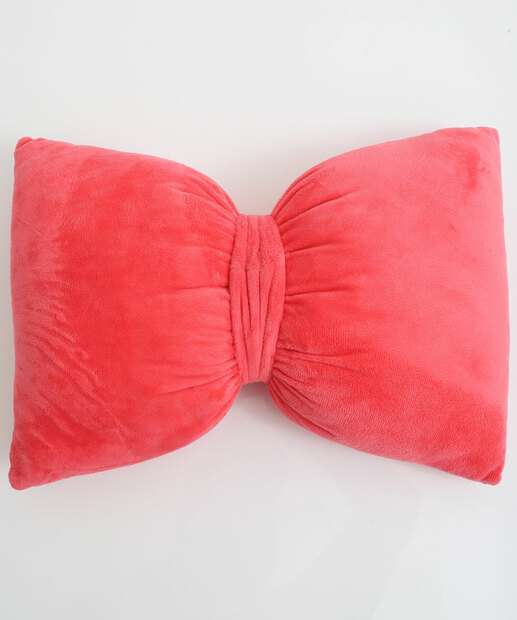 Image_Almofada Laço Decorativa Plush Marisa Rosa