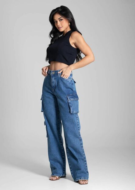Calça Jeans Sawary Wide Leg - 282027