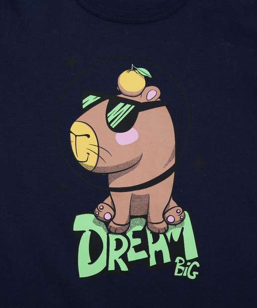 Pijama Infantil Capivara Manga Curta MR Tam 1 a 8