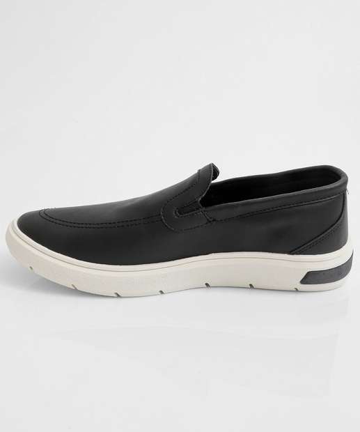 Sapatênis Masculino Slip On Casual Preto 