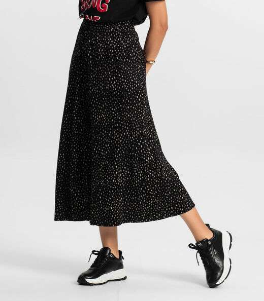 Saia Midi Feminina Rovitex Preto