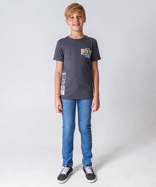 Image_Calça Juvenil Jeans Bolsos Tam 10 a 16 Azul