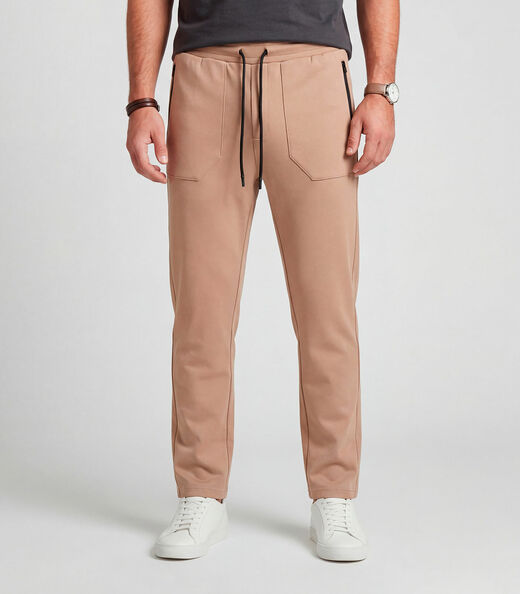 Calça Masculina Moletom Felpado Diametro Marrom