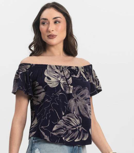 Blusa Feminina Ciganinha Infinita Cor Azul
