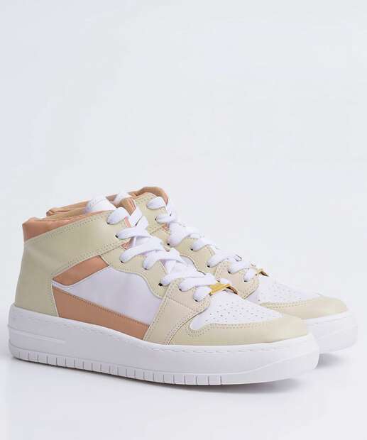 Tênis Casual Feminino Cano Alto Flatform Vizzano