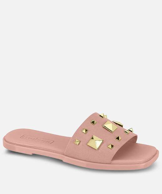 Rasteirinha Feminina Slide Tachas Moleca 