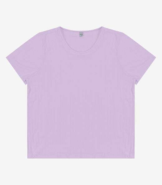 Blusa Malha Delicate Plus Infinita Cor Roxo