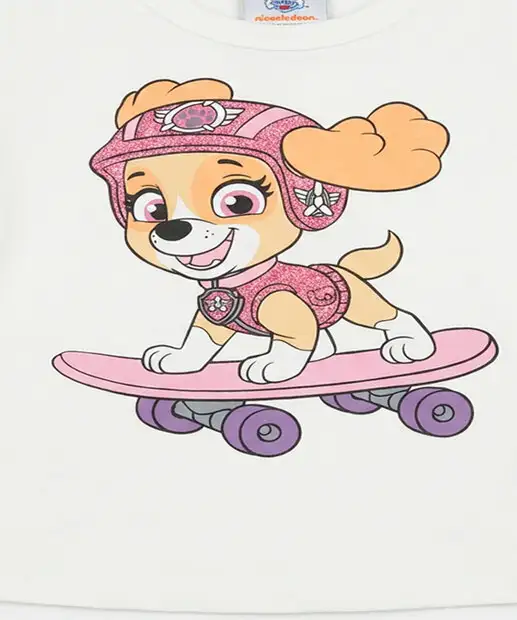 Camiseta Infantil Skye Patrulha Canina Nickelodeon Tam 1 a 3