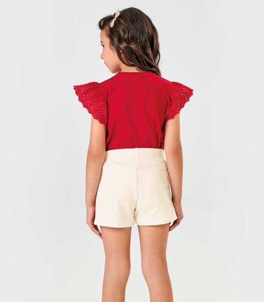 Conjunto Infantil Blusa Com Shorts Trick Nick Vermelho