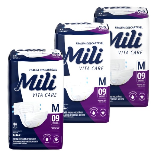 Image_Kit 2 Fraldas Geriatrica Mili Vita Care (M) 09 Unidades cada