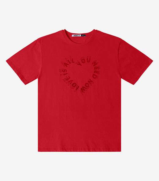 T- Shirt Feminina Estampada Minty Vermelho