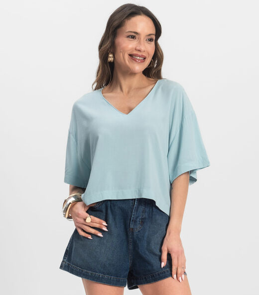 Image_Blusa Feminina Tecido em Viscose Infinita Cor Azul