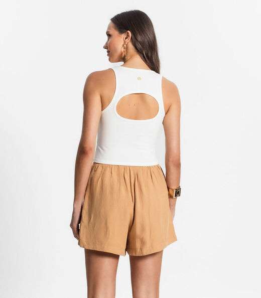 Regata De Cotton Leve Feminino Endless Bege