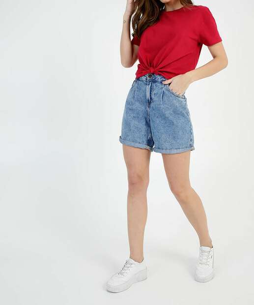 Blusa Feminina Nó Manga Curta Marisa