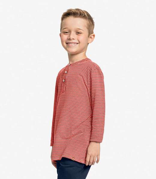 Camiseta Infantil Masculino Manga Longa Trick Nick Laranja