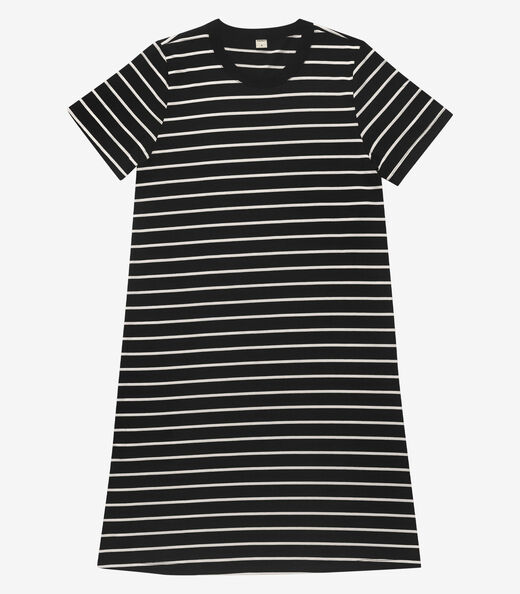 Vestido Feminino Listrado Rovitex Preto