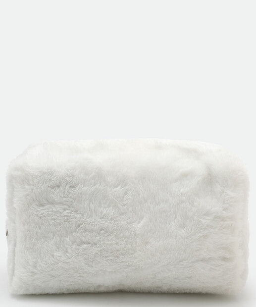 Necessaire Feminina Pelúcia Hello Kitty Branco