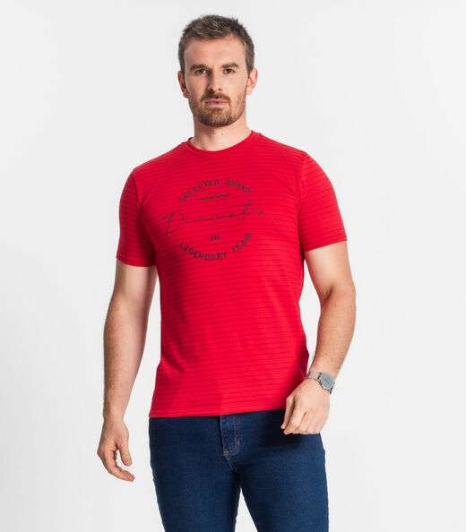 Camiseta Masculina Diametro Vermelho