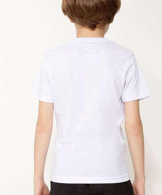 Camiseta Infantil Manga Curta Heróis Marvel Tam 4 a 10