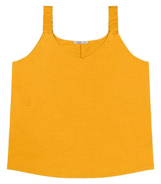 Blusa De Alça Feminina Plus Size Secret Glam Amarelo