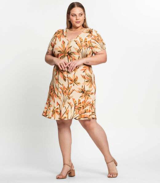 Vestido Plus Size Select Rosa