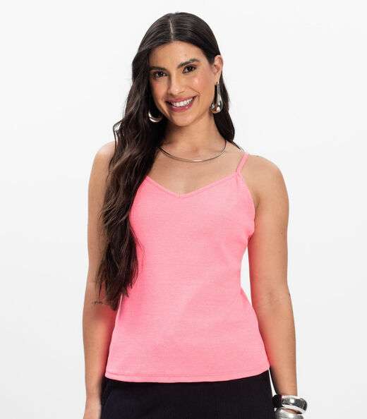 Blusa de Alça Infinita Cor Rosa