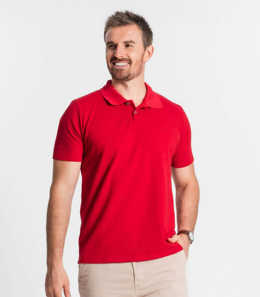 Polo Básica Masculina Diametro Vermelho