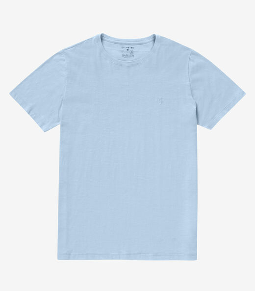 Camiseta Masculina Meia Malha Diametro Azul