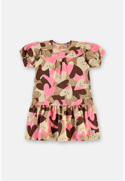Vestido Cotton Manga Bufante Up Baby