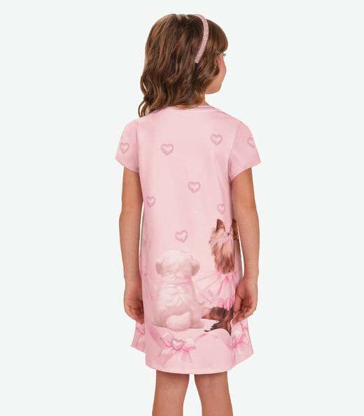 Vestido Ponto Roma Trick Nick Rosa