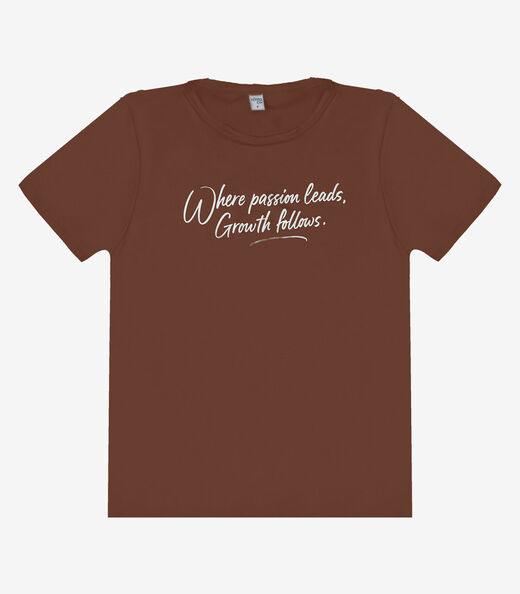 Blusa Feminina  Molicotton E Estampa Infinita Cor Marrom