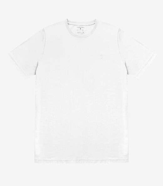 Camiseta Masculina Básica Meia Malha Diametro Branco