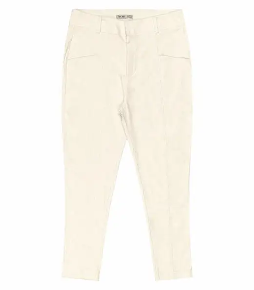 Calça Feminina Plus Size Em Bengaline Secret Glam Bege