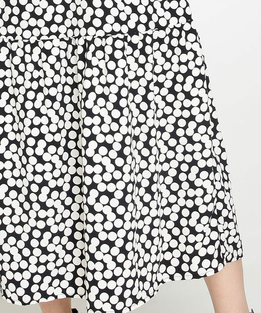 Vestido Midi Feminino Estampa Poá Manga 7/8 Marisa