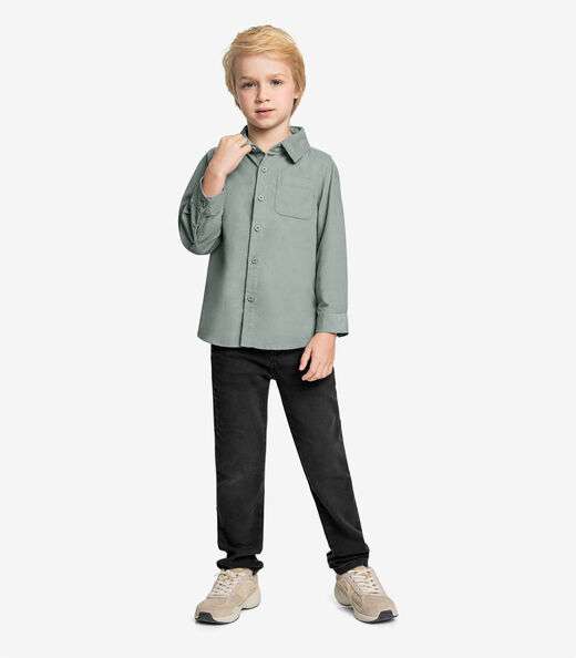 Camisa Polo Infantil Manga Longa trick Nick Cinza