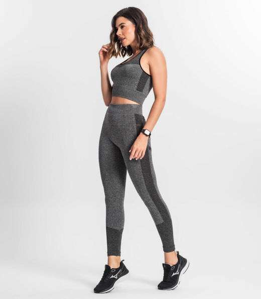 Legging Feminina Cintura Alta Seamless Style Box Preto