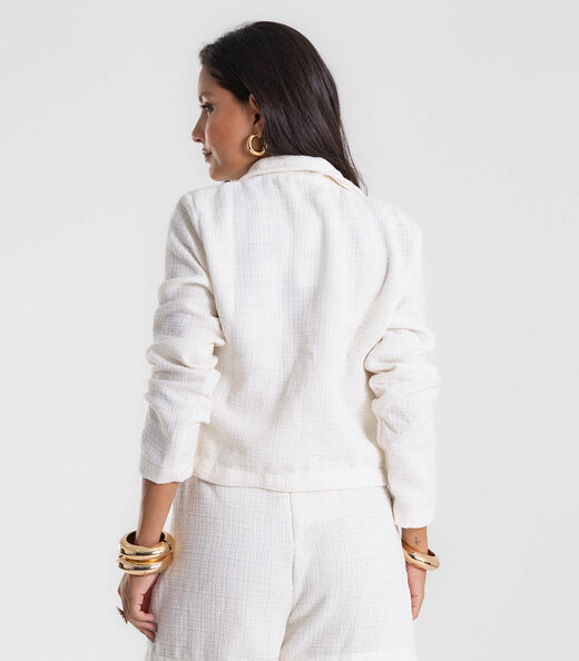 Casaco Feminino Tweed Polly Endless Bege