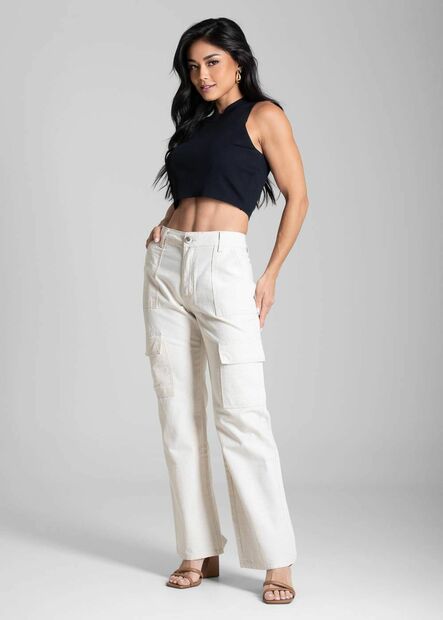 Cal?a Linho Sawary Reta - 282380