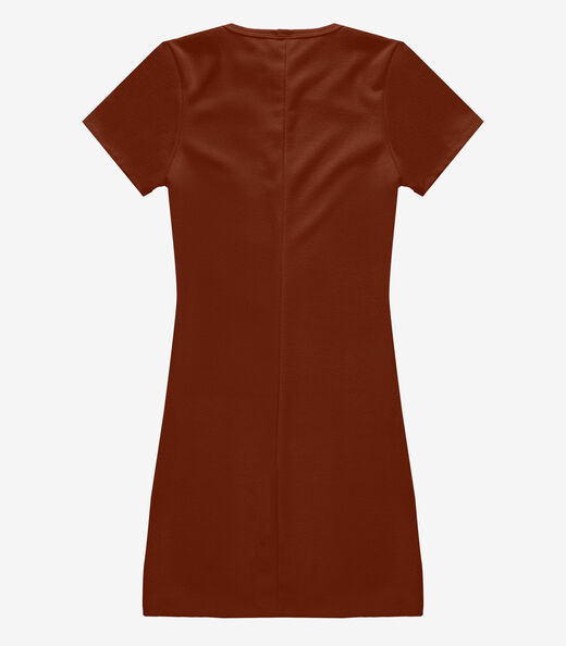 Vestido Feminino Em Tecido Henera Infinita Cor Marrom