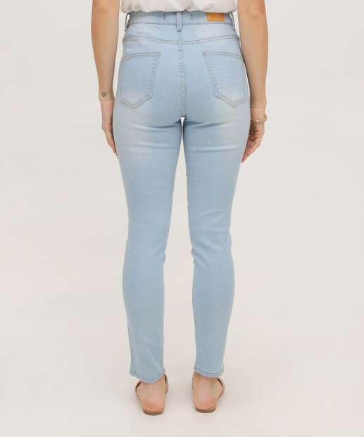 Calça Jeans Feminina Cigarrete Cintura Alta