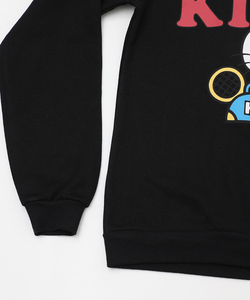 Blusão Moletom Juvenil Hello Kitty Preto Tam 4 a 10