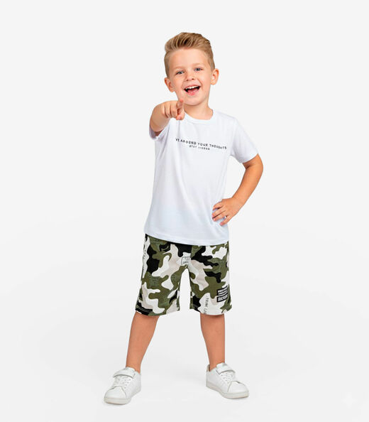 Image_Conjunto Infantil Camiseta e Bermuda Select Bege