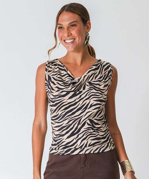 Image_Blusa Feminina Degagê Estampada Marisa Bege