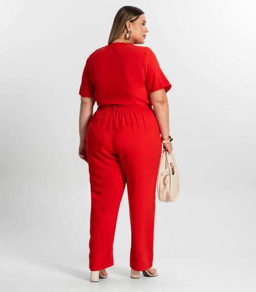 Calça Feminina Plus Size Secret Glam Laranja