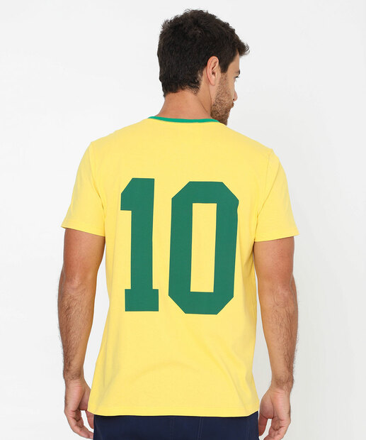 Camiseta Masculina Copa Do Brasil Marisa Amarelo