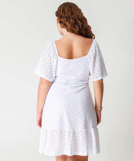 Vestido Plus Size Feminino Laise Marisa Branco