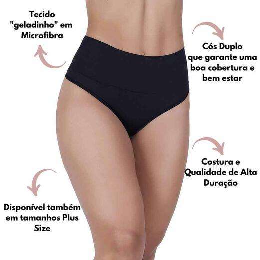 Kit 10 Calcinhas Rubi Cós Duplo Microfibra Concept Lingerie Multicolorido