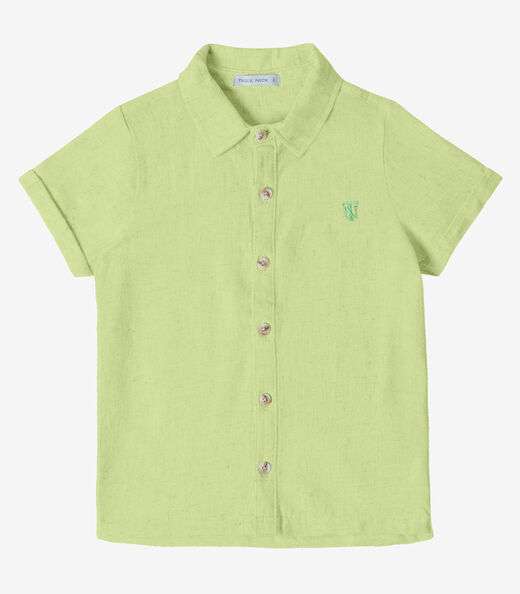 Image_Camisa Infantil Masculina Com Botões Trick Nick Verde